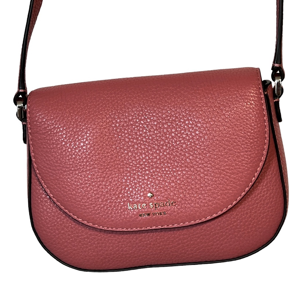 Kate Spade Leila mini flap pebbled leather crossbody